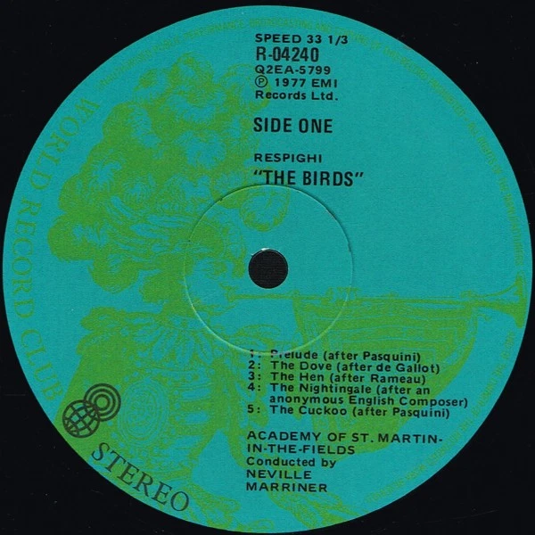 Ottorino Respighi - The Birds • Three Botticelli Pictures (LP, Quad, Club, Gre - Image 3 of 4