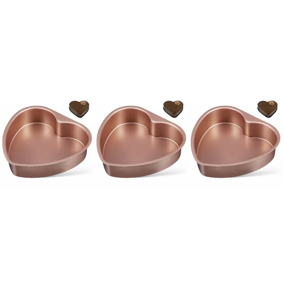 3 Count Herzformig Kuchenform Herz-kuchenform Herzförmige Backformen - Bild 3 von 4