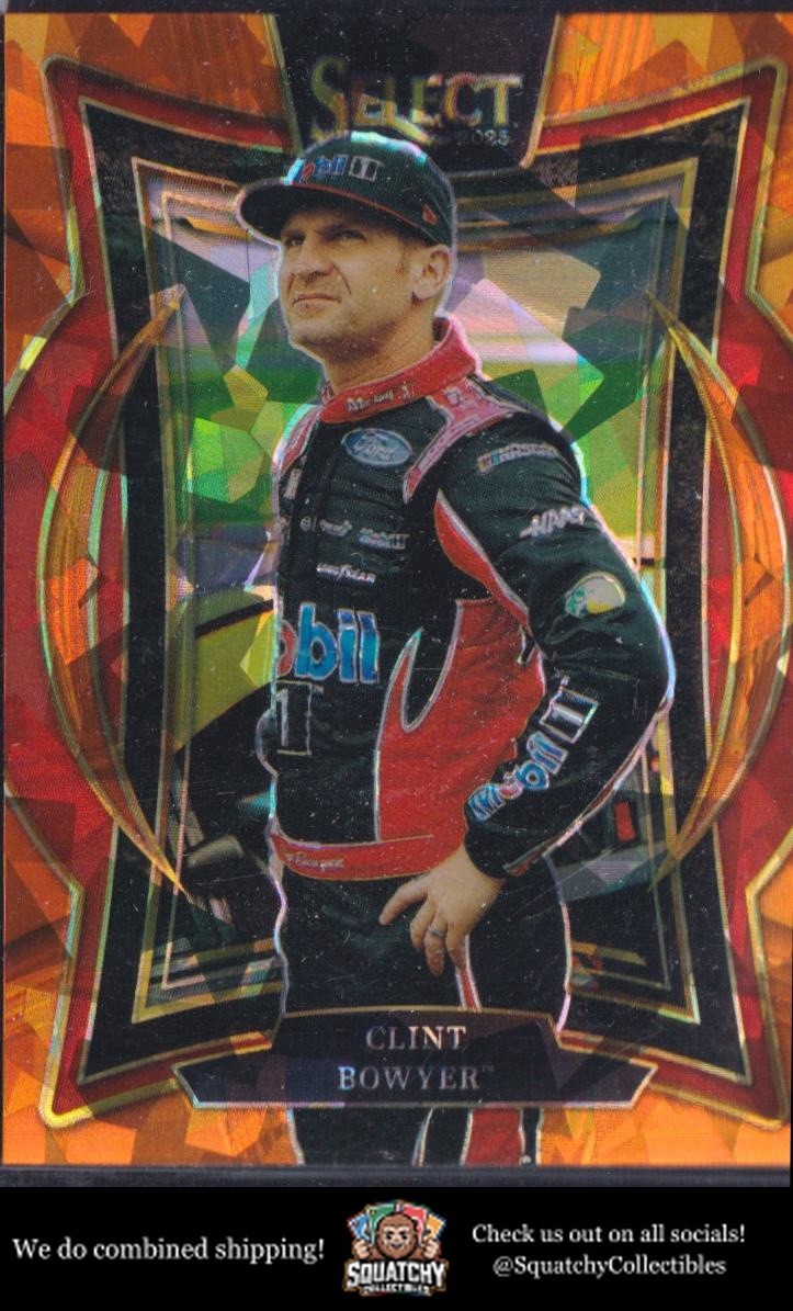 2025 Panini Select #84 Clint Bowyer Orange Ice Prizm