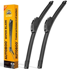 AUTOBOO 24 and 19 Windshield Wipers Blades Pack Of 2,OEM Quality Premium All-...