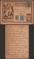 Belgium 1930 - Illustrated Stationery Orval to France EPA833