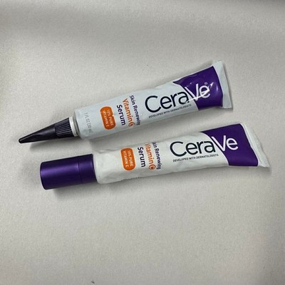 CeraVe Skin Renewing Vitamin C Serum with Hyaluronic Acid 1 FL OZ (30 ml) 2 PACK