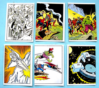 MARVEL SECRET WARS PANINI 1986 6 STICKERS #'s 2/32/34/41/45/50 VG