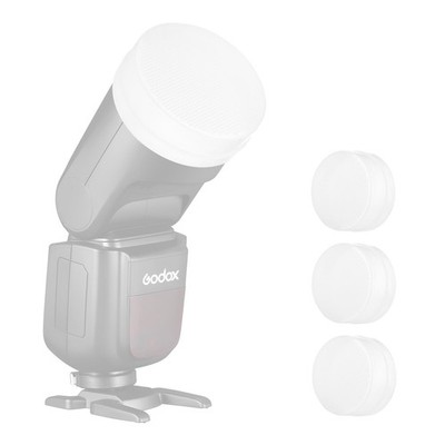 Supon V1 Diffuser Dome Kit for Godox Round Head Flash, White 3 Pack