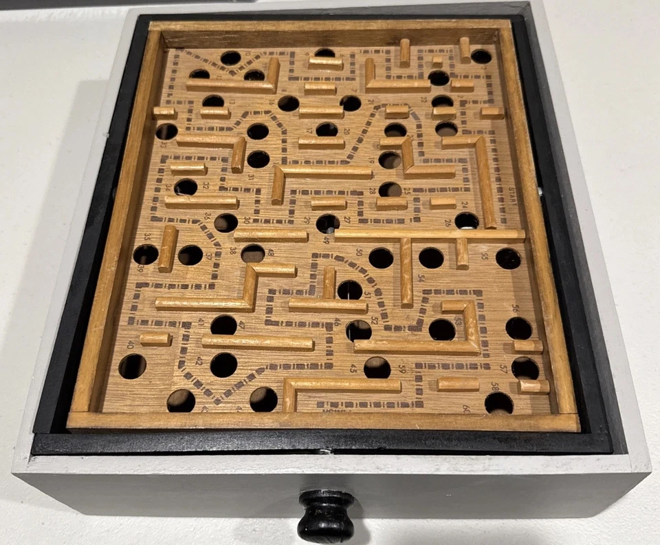 Vintage Wood Labyrinth Maze Game by Cardinal w/Custom Refurbish, No Ball. No Box - Image 2 of 4