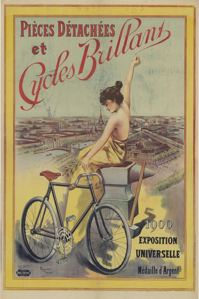 🚴 Vintage 1900 Cycles Brilliant Poster - French Cycling Art