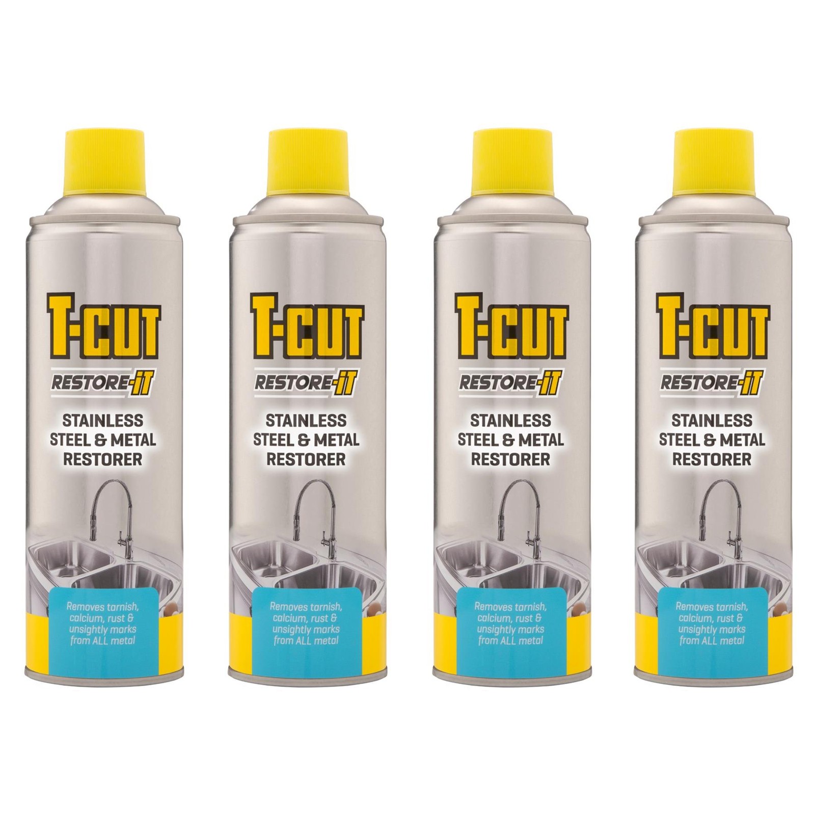 4x T-Cut Stainless Steel & Metal Restorer 500mL Heavy Duty Polish & Shine Spray - Image 13