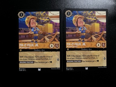 Disney Lorcana - Shimmering Skies - fix it felix jr - 12/204 - beide Karten 