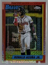 Ronald Acuna Jr 2025 Topps Chrome #T90C-45 Mojo Refractor Atlanta Braves MLB