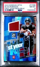 2023 Optic First Year Fresh Relics Bijan Robinson #FYFBR PSA 8 Falcons