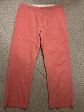 Murray’s Toggery Shop 38 X 29.5 (2.5 Inch Hem) Nantucket Red Flat Front Pants