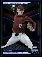 Jackson Baumeister 2023 Panini Elite #129 Aspirations Blue #/349 Baltimore