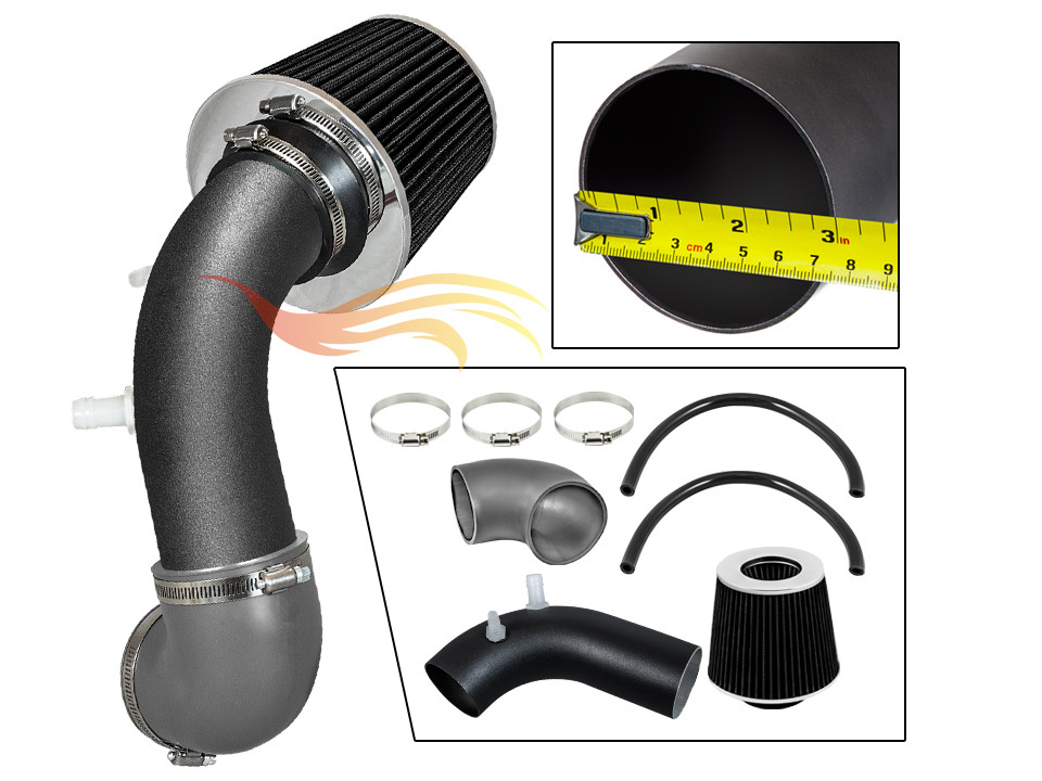 BCP RW GREY For 2011-2014 Sonata Optima 2.4L L4 Ram Air Intake Kit +Filter