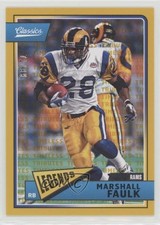 2018 Panini Classics Legends Timeless Tributes Gold 71/99 Marshall Faulk HOF y0i