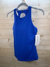Athleta Blue Cutout One Piece Swimsuit 34 B/C Strappy Back NWT 84