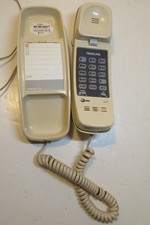 Vintage AT T Trimline 210 Telephone Corded Phone Mountable Beige Color