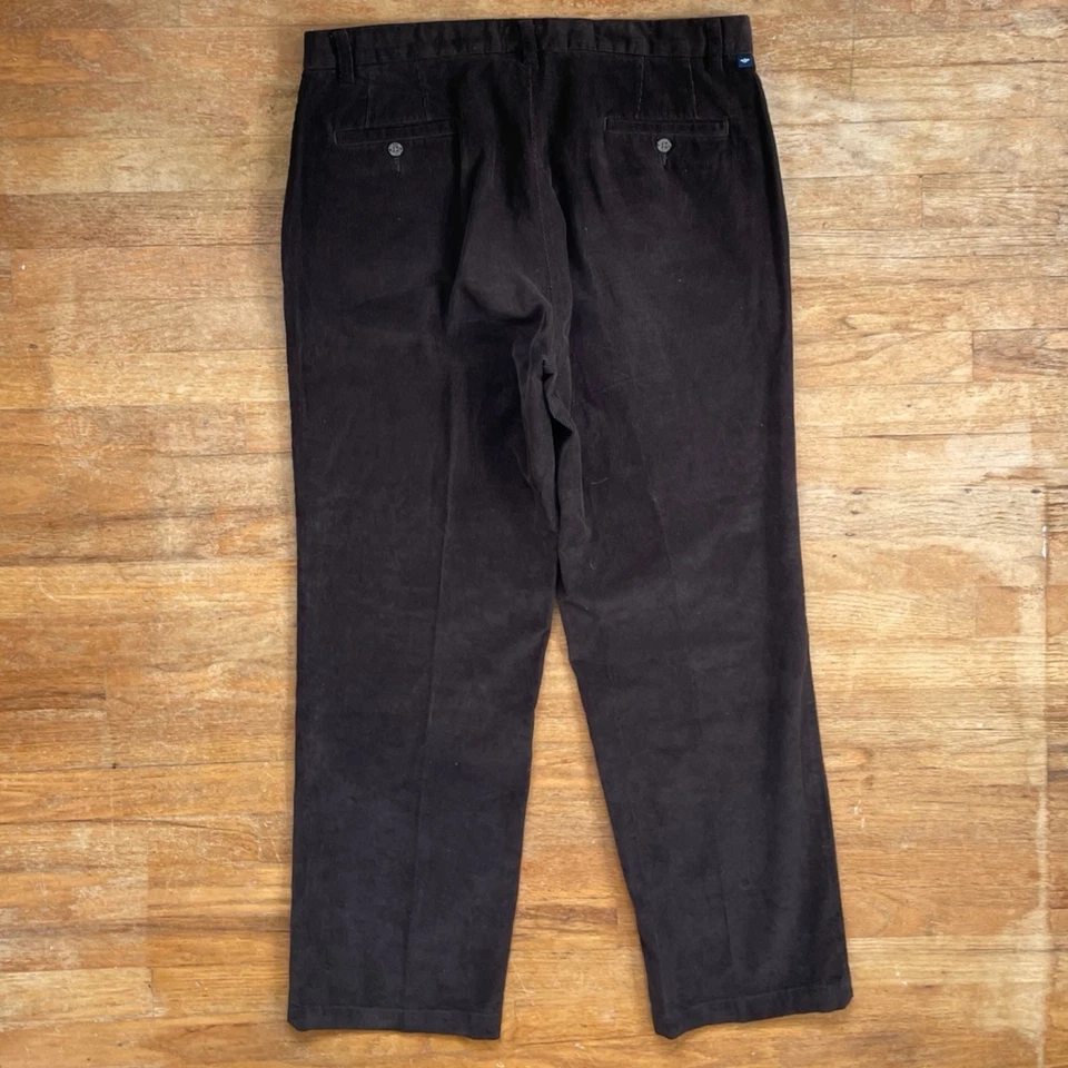 Pantalones de pana vintage para hombre talla 38x32 años 90 Dockers marrón mezcla de algodón amurallado Foto 3 de 4