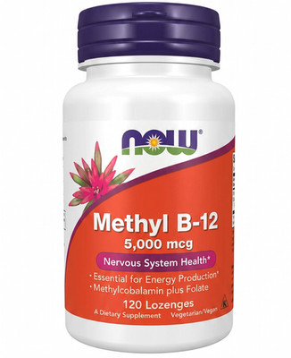 Now Foods Methyl B-12 5000 mcg 120 Lozenges 06/2028