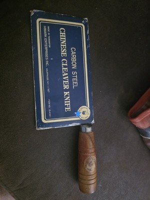 VTG Himark Enterprises inc. 7'' Chinese Cleaver Knife Carbon Steel Made in Taiwan