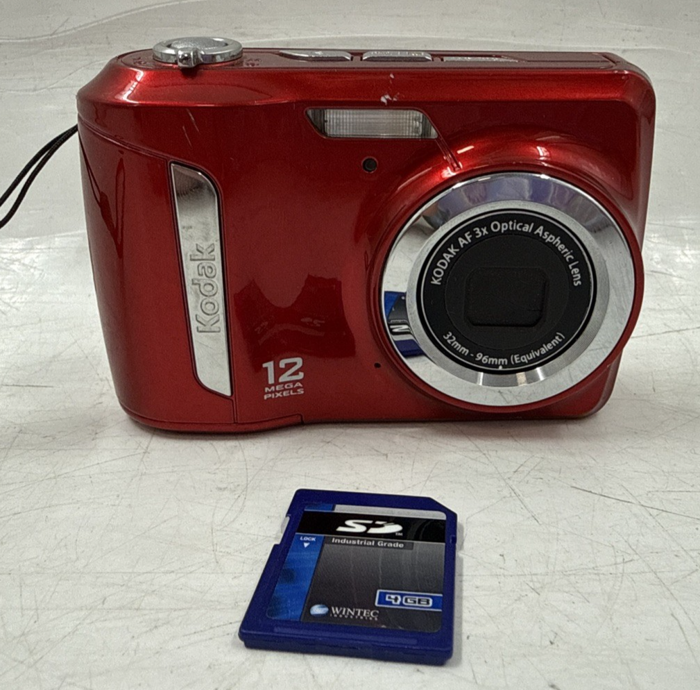 Kodak Easyshare C143 デジタルカメラ 動作確認済 Kodak EasyShare C143 Compact Digital Camera 12 mega pixel w/4GB SD