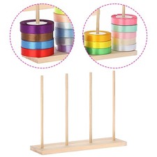 Wood Ribbon Organizer Bow Maker Lightweight Stand Tabletop Storage Organizer for