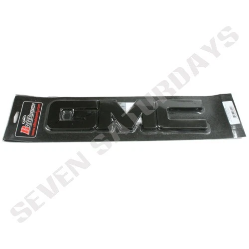 Full Replacement Black Billet Aluminum "GMC" Grille Emblem for 15-19 GMC Yukon Foto 2 de 3