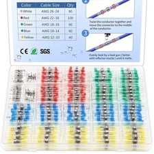 350 Pcs Heat Shrink Butt Connectors Kit - Waterproof Solder Seal Wire Connectors