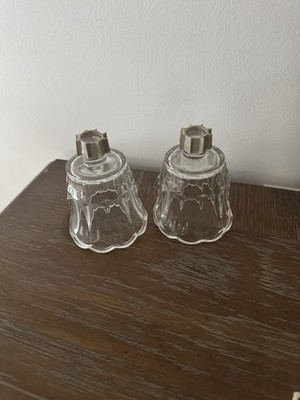 Home Interiors / Homco Set Of 2 Clear Starlite Votive Cups/ Globes