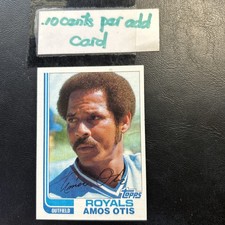 #725 Amos Otis Kansas City Royals,￼1982 Topps Card Cb20
