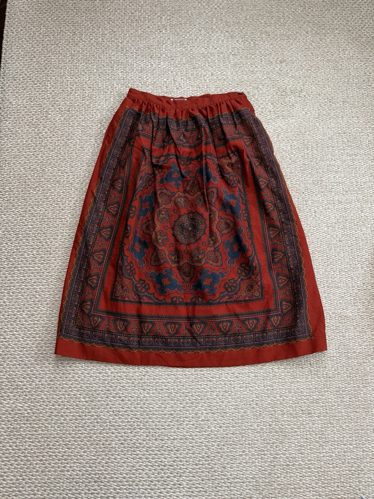 Vintage Talbots Wool Long Midi Patchwork Skirt. B… - image 1