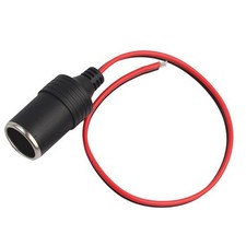 12V 24V Car Motorcycle Female Socket Power Plug 30cm Cable