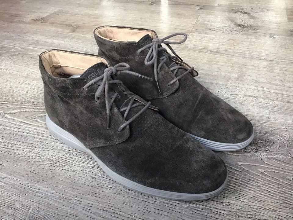 Cole Haan Grand Os Hombres Talla 10 M Marrón Gamuza Chukka Botines C26184 Foto 2 de 4