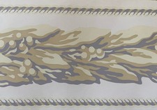 Vintage Laura Ashley Wallpaper Border 4” Plasterwork Laurel Leaves 1 Roll