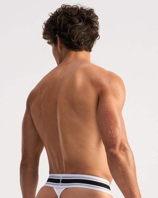 TEAMM8 Locker Room Thong   Chalk | Men's Athletic Waffle Weave Thong