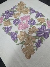 New Floral Fieldcrest 90% Cotton Terry Cloth Bath MAT  23” x 29” Lavender  