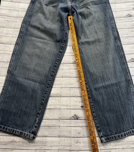 VTG Southpole Mens Baggy Denim Jean Sz 32 Blue Wide Leg Green Tag Skater Hip Hop - Picture 8 of 20