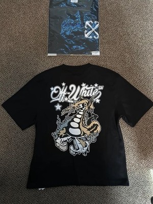 Off-White T-Shirt Dragon Black Size 2XL