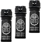 3 POLICE MAGNUM Pepper Spray 2oz Stream FlipTop Self Defense Security Protection