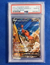Pokemon Galarian Zapdos V (Alternate Full Art) 174/198 Chilling Reign PSA 10 on eBay