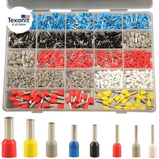 1200Pcs AWG 22-7 Wire Ferrules Terminals Kit - 8 Types Ferrule Connectors - Pin