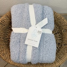 POTTERY BARN KIDS SOLID SHERPA ROBE UNISEX SIZE MEDIUM 2T-3T  CHAMBRAY BLUE