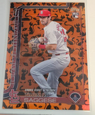 Thomas Saggese 2025 Topps Update Black Cats Parallel Rookie #US21 /10 Cardinals