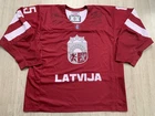 IIHF LATVIJA Latvia Game Worn Ice Hockey Jersey Shirt TACKLA #15 Size XL