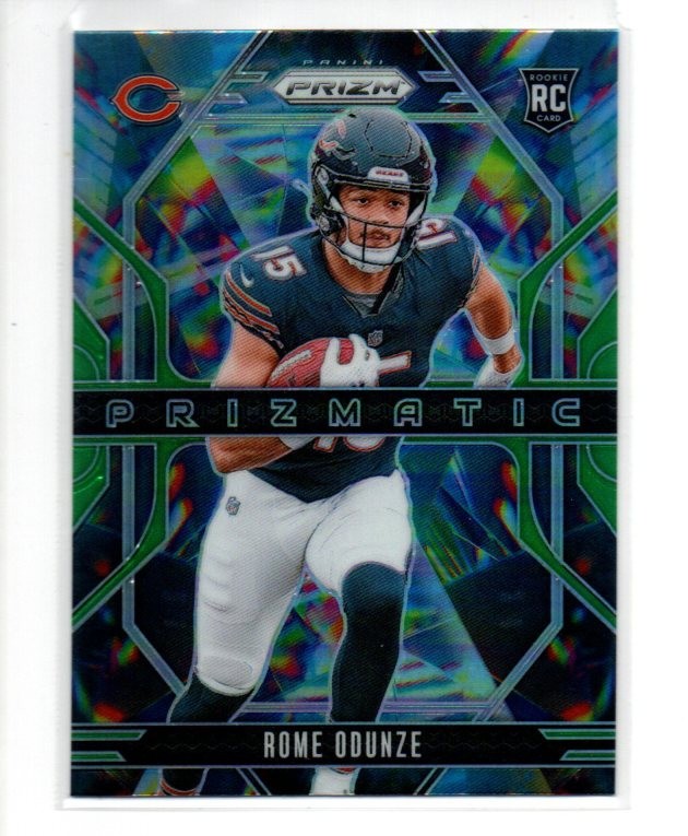 2024 Panini Prizm - Prizmatic Rome Odunze #9 Green Prizm (RC) THE BEARS!!