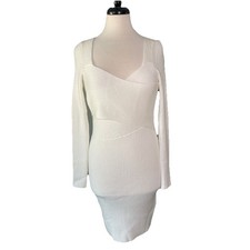 Abercrombie Ribbed Sweater Dress Mini Beige Size Medium NWT