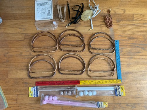 Purse Bag Handles for Crafting Macrame Crochet DIY Vintage Lot of 13 sets straps
