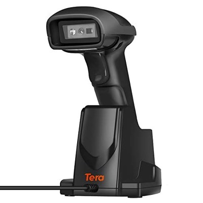 Tera Barcode-Scanner kabellos 2,4 GHz 1D 2D QR mit Ladestation D6100