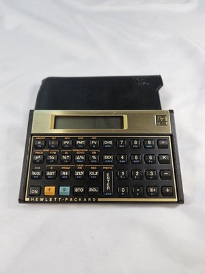 Vintage HP 12C Financial Calculator w Original Cover Hewlett Packard | TESTED