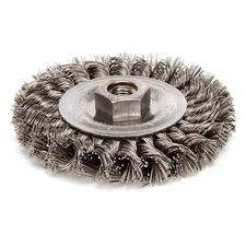 Weiler 94250 Twist Wire Wheel Wire Brush, Threaded Arbor