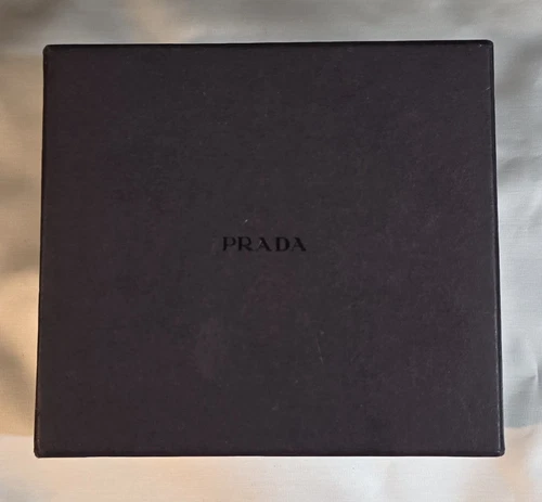 PRADA Brooch Tweed & Gem w/Prada Box Guaranteed Authentic Made In Italy
